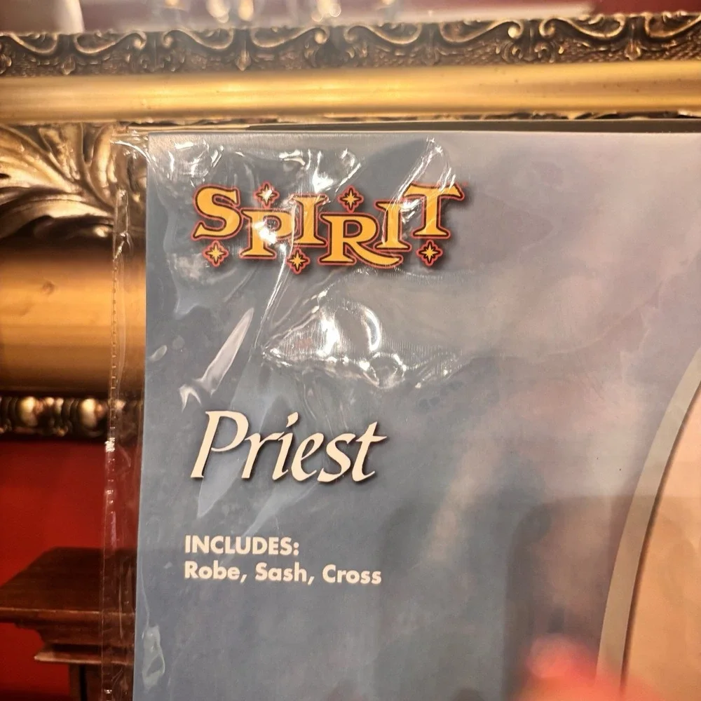 Spirit Halloween Priest Costume Adult One Size Fits Most Robe Sash Cross New - Picture 4 of 4